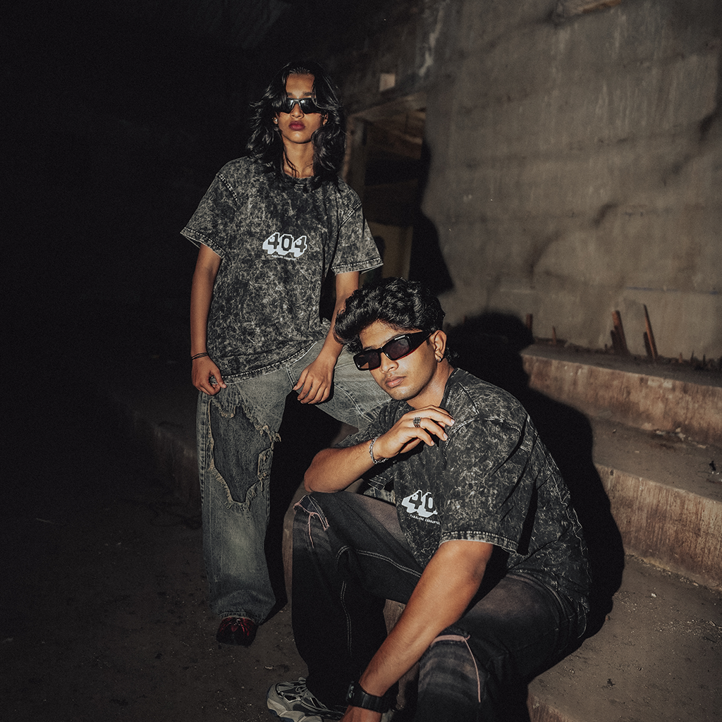 404 - Unisex Acid Washed Oversized Tee