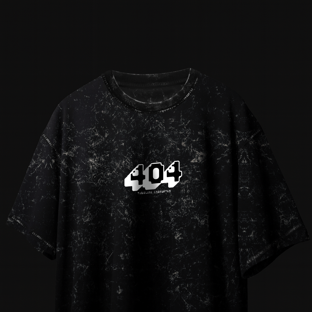 404 - Unisex Acid Washed Oversized Tee