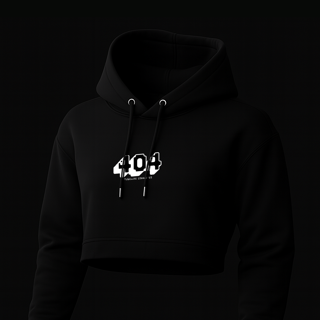 404 - Female Cropped Hoodie