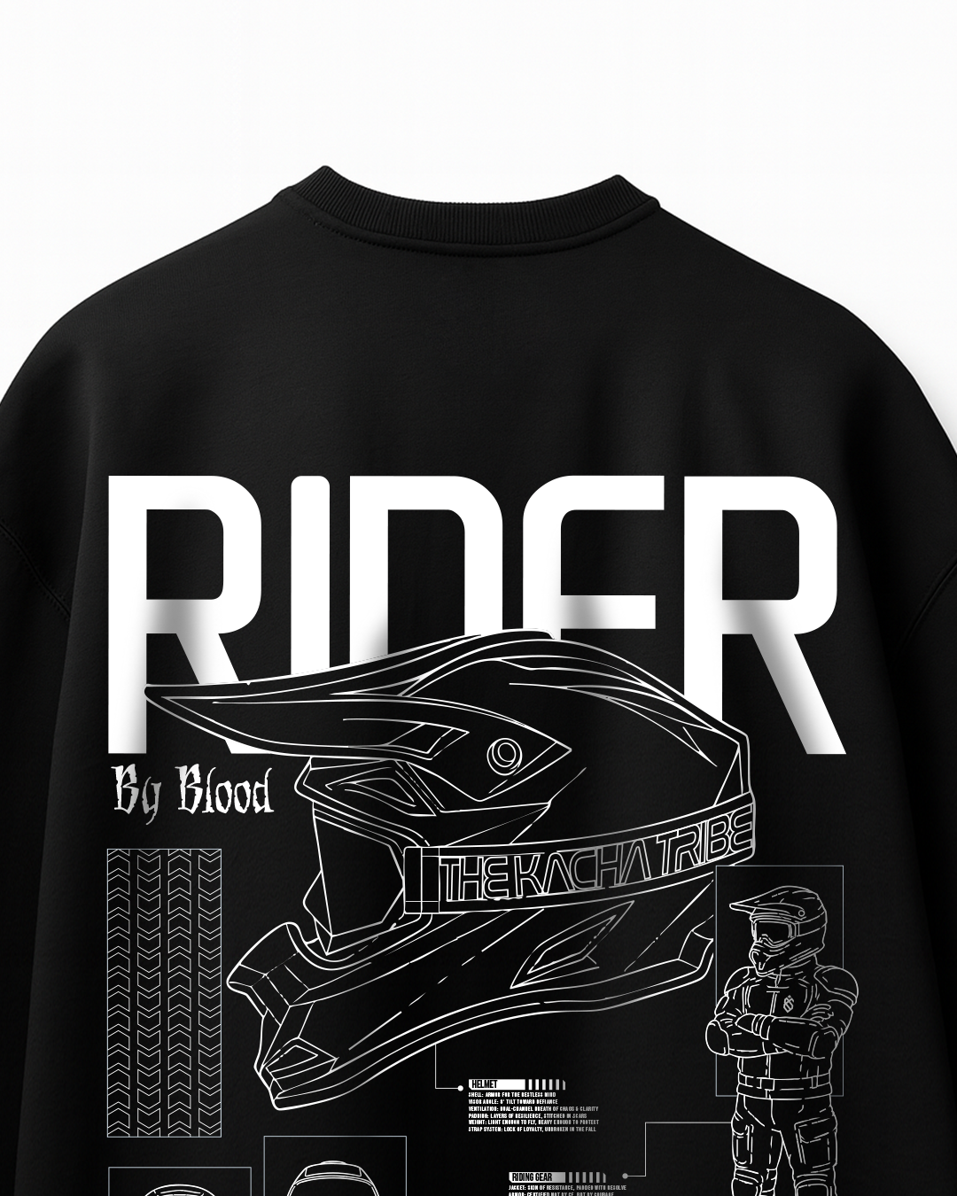Rider Black - Unisex Terry Oversized Tee