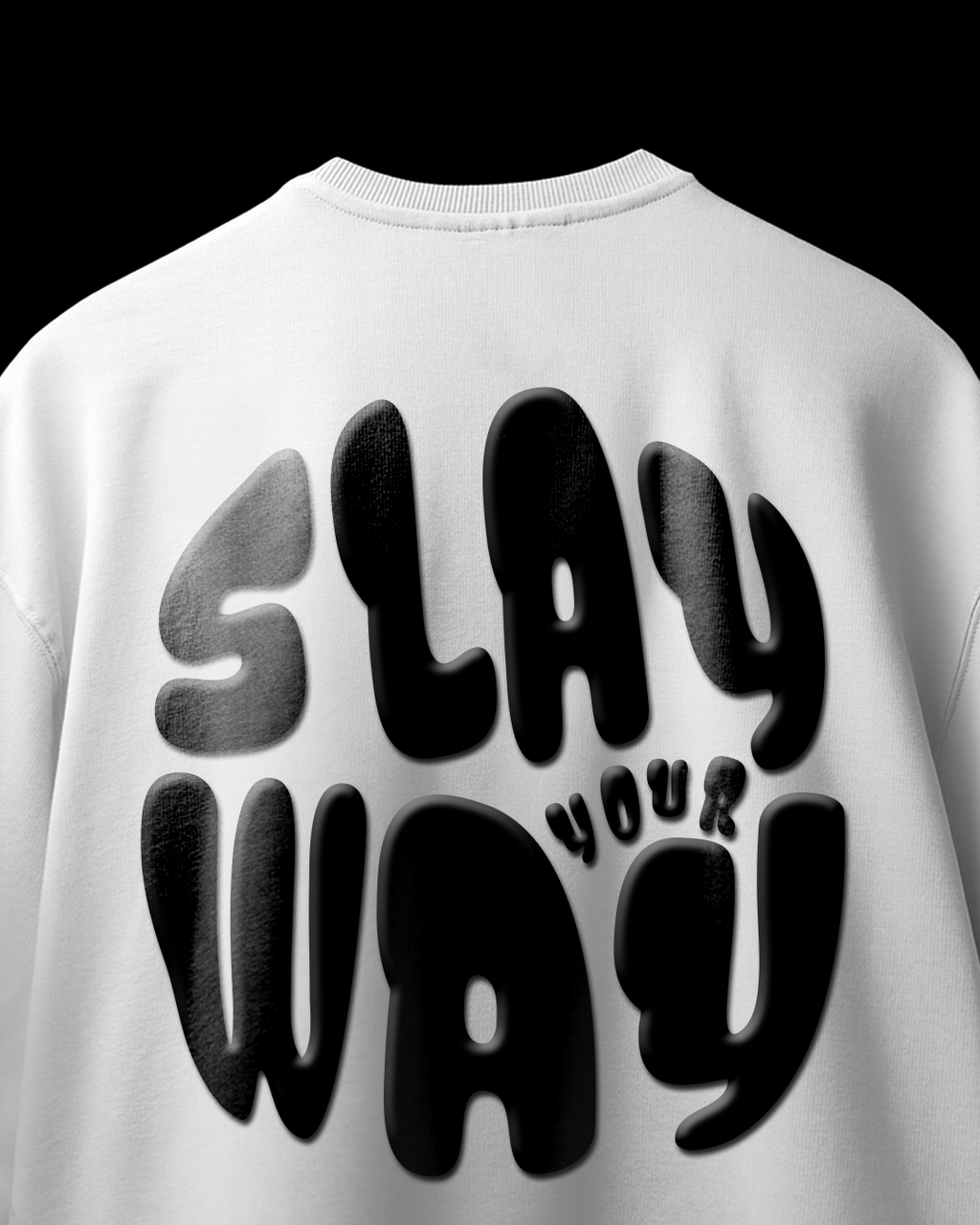 Slay Your Way - Puff Print - Unisex Terry Oversized Tee