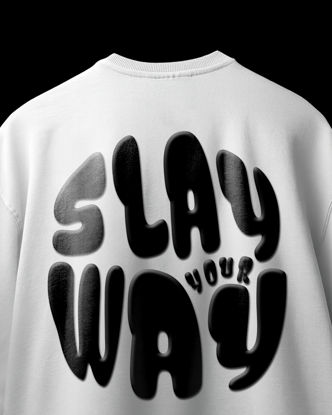 Slay Your Way - Puff Print - Unisex Terry Oversized Tee